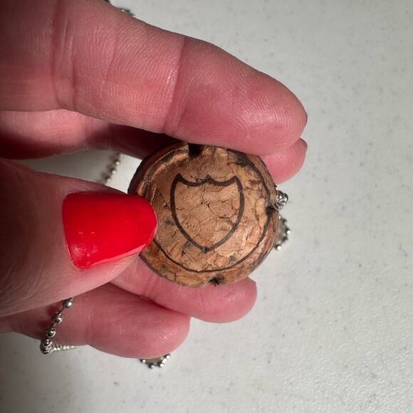 Dom Perignon Cork Necklace. Fun conversation piece. 24”L chain. - Picture 4 of 5